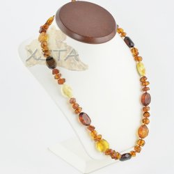 Amber necklaces polished mix